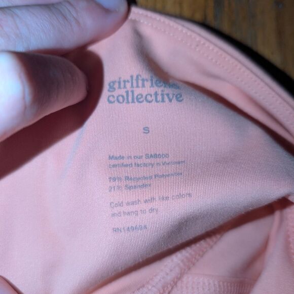 Girlfriend Collective Pink Coral Café High-Rise Bike Short Size Small Athletic - Picture 4 of 4